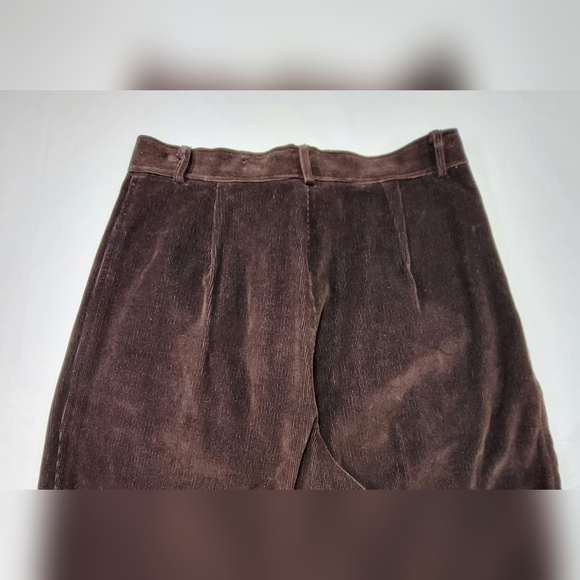 Retro CASUAL CORNER Brown Micro Corduroy Stirrup Pants - Size 8 - Picture 3 of 6